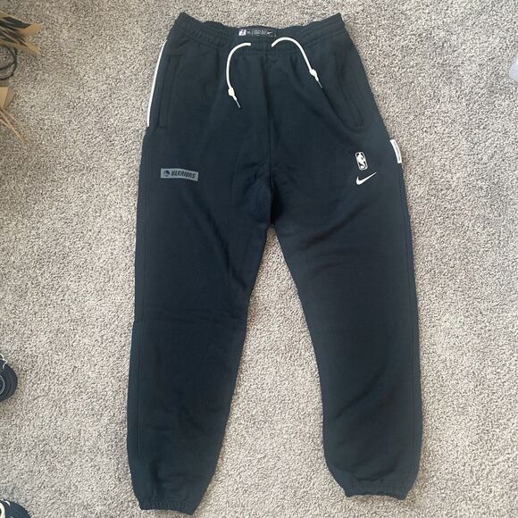 NIKE NBA GOLDEN STATE WARRIORS SWEATS PANTS TEAM ISSUE BLACK DN7916-010 XL Tall - Picture 1 of 8